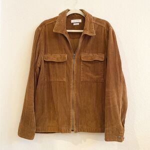 Urban Outfitters Ryder Corduroy Zip Shirt Jacket Size Medium Brown Shacket